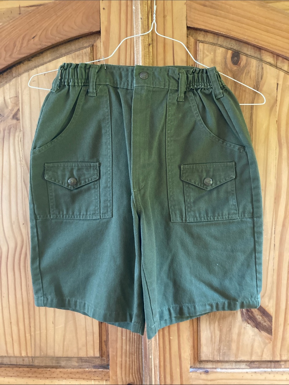 Boys Boy Scouts of America green uniform shorts size 16